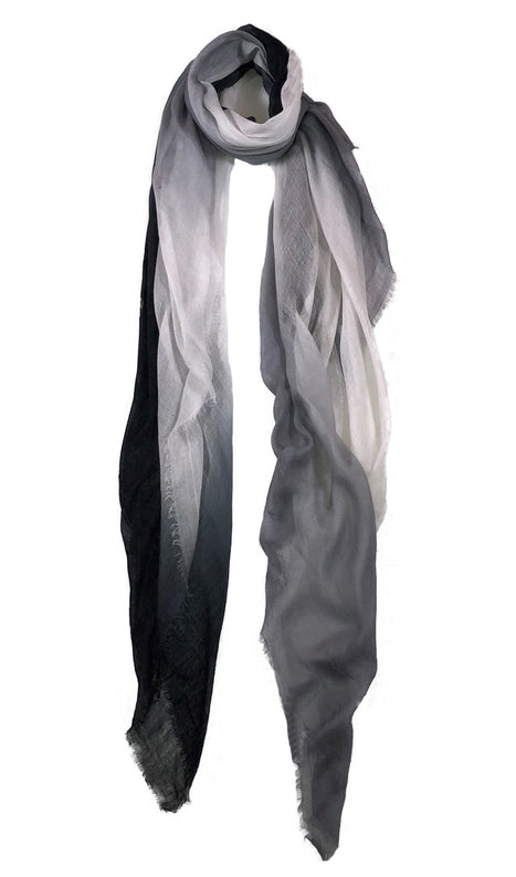 Vintage Dip Dye Scarf - Charcoal Rose