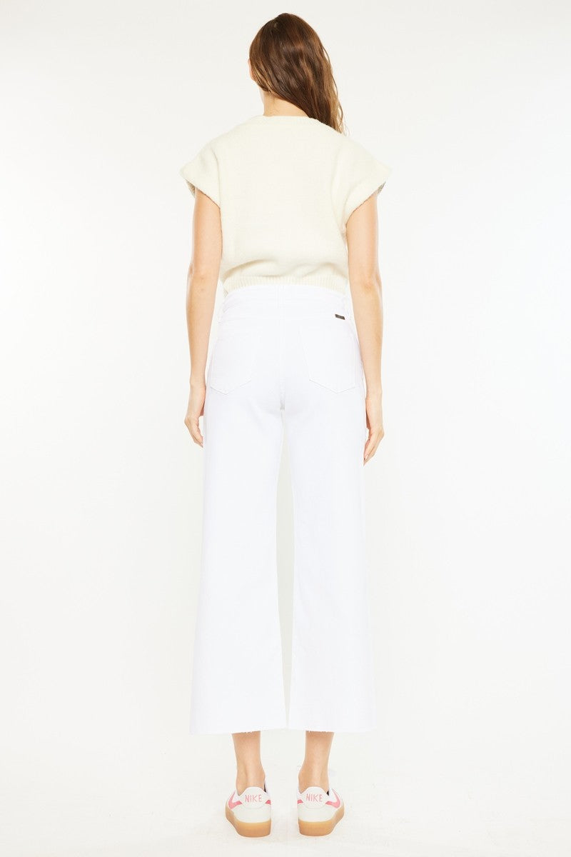 High Rise Crop Wide Leg Jeans