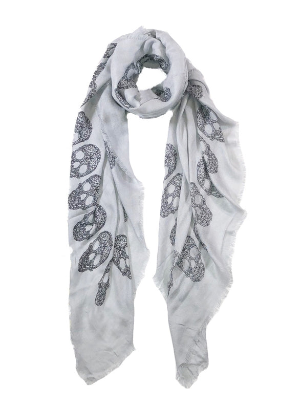 Tissue Print Scarf - Harbor Mist