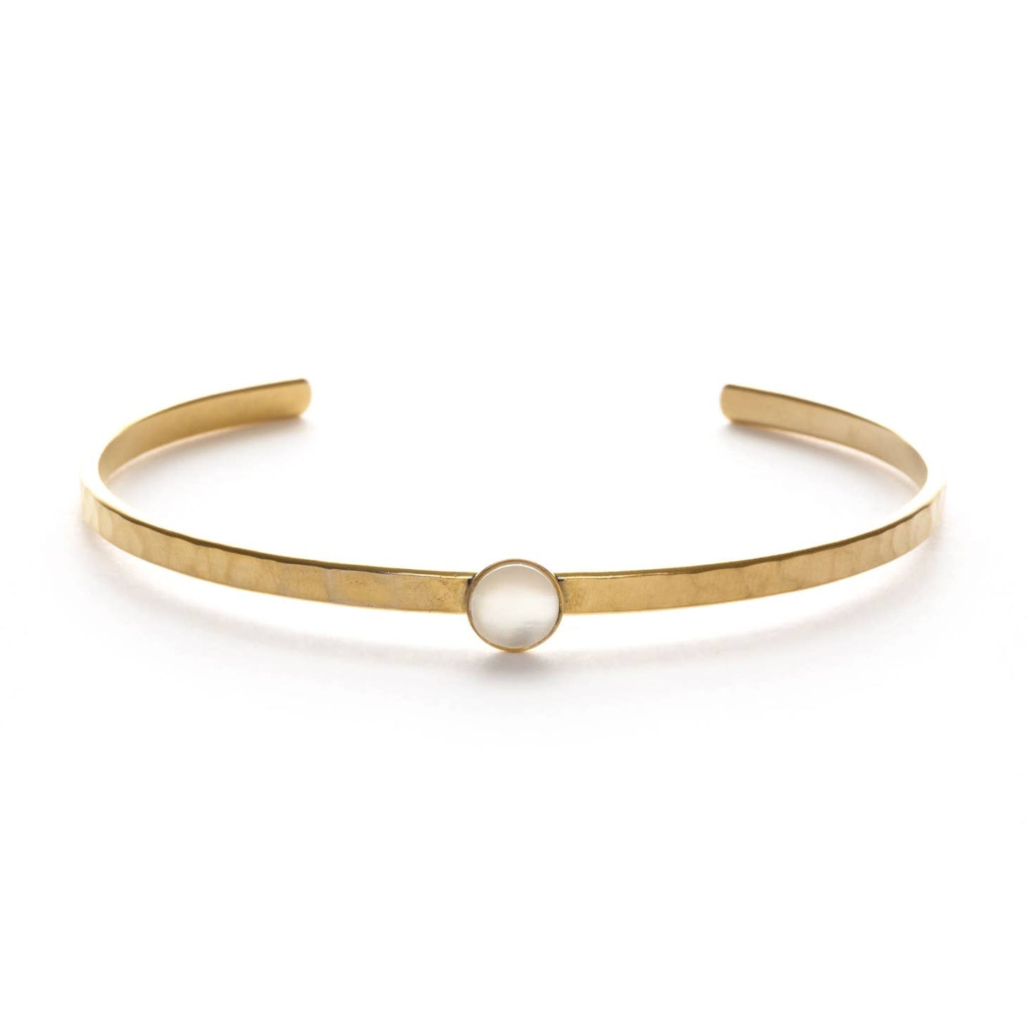 Mother of Pearl Hammered Cuff