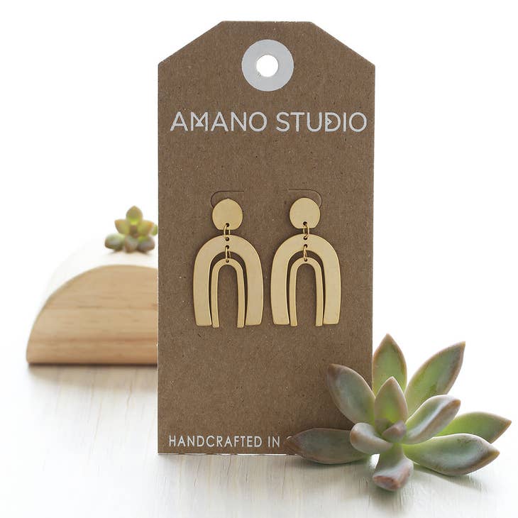 Amano Studio Arches Earrings - matte gold