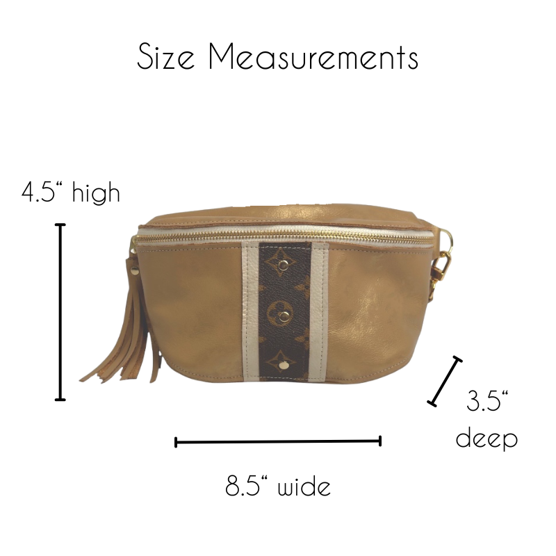 Beaudin Upcycled Louis Vuitton Belt Bag in Bronze Leather