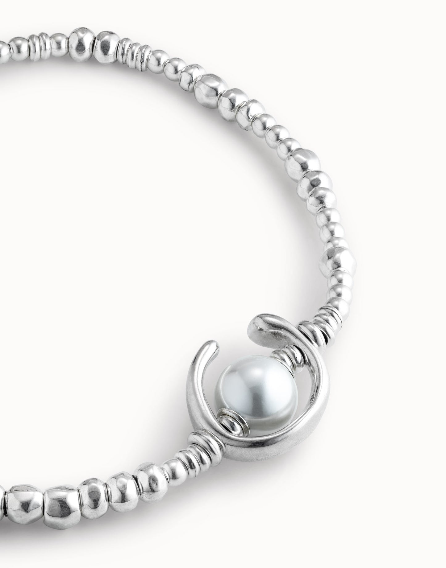 UNOde50 Short beaded necklace with a pearl