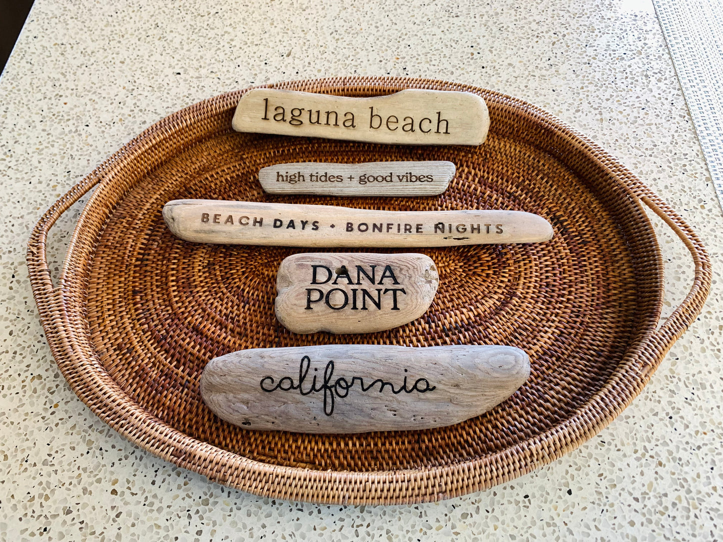 Engraved Driftwood Decorative Object