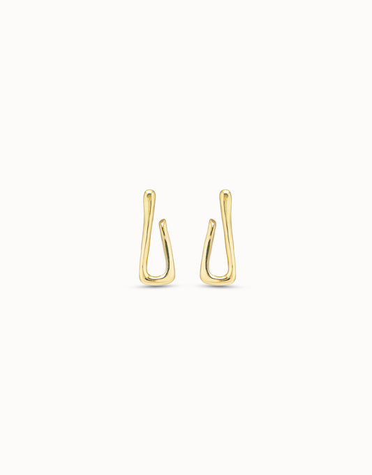 UNOde50 Link shaped hoop earrings