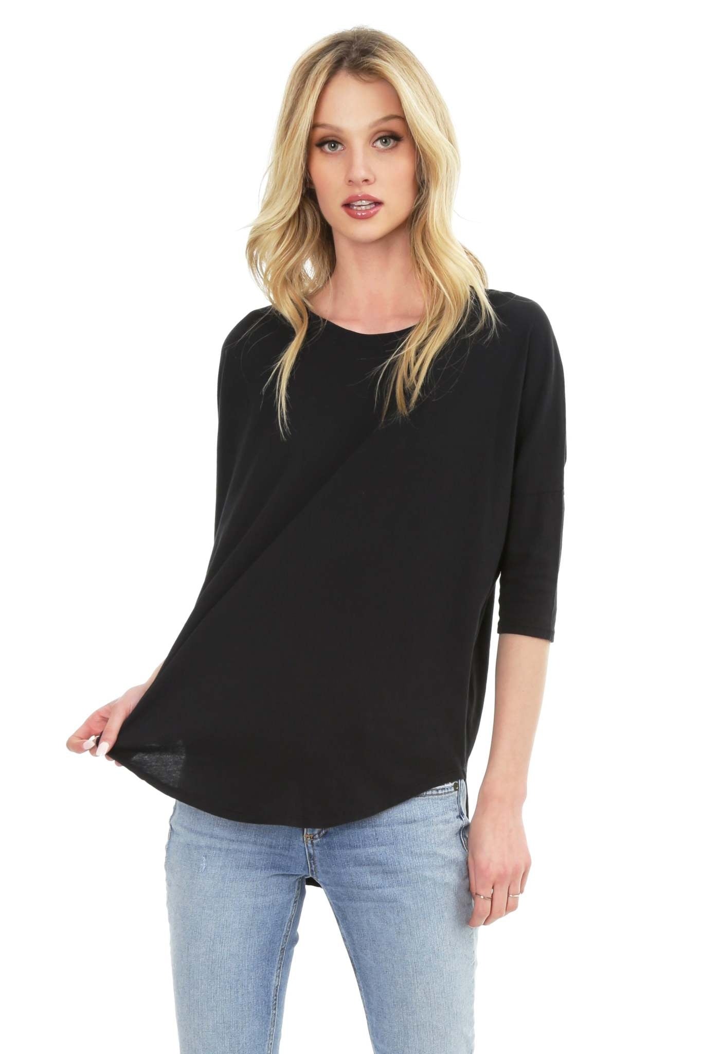 Bobi Drop Shoulder Pullover Top