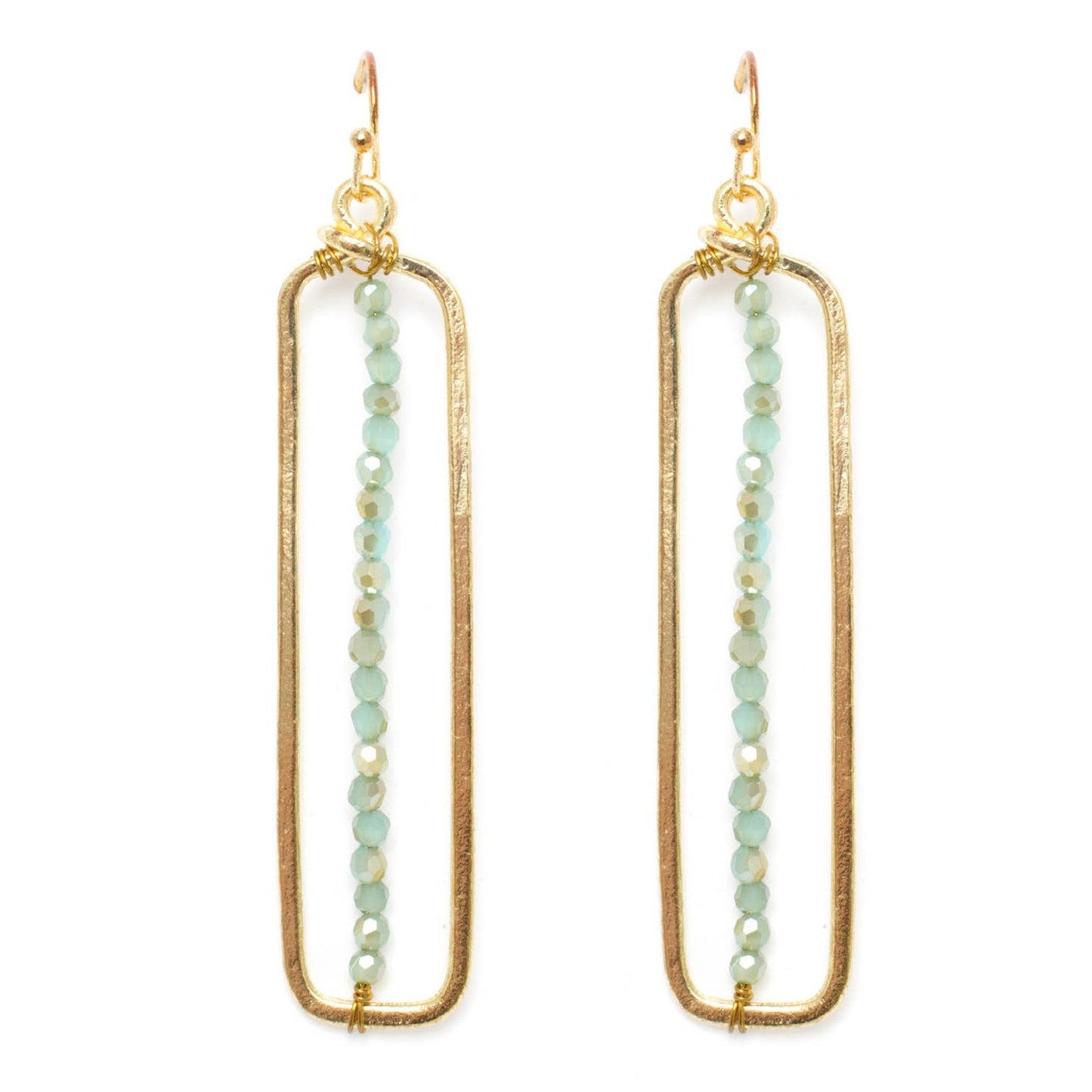 Long Woven Crystal Earrings
