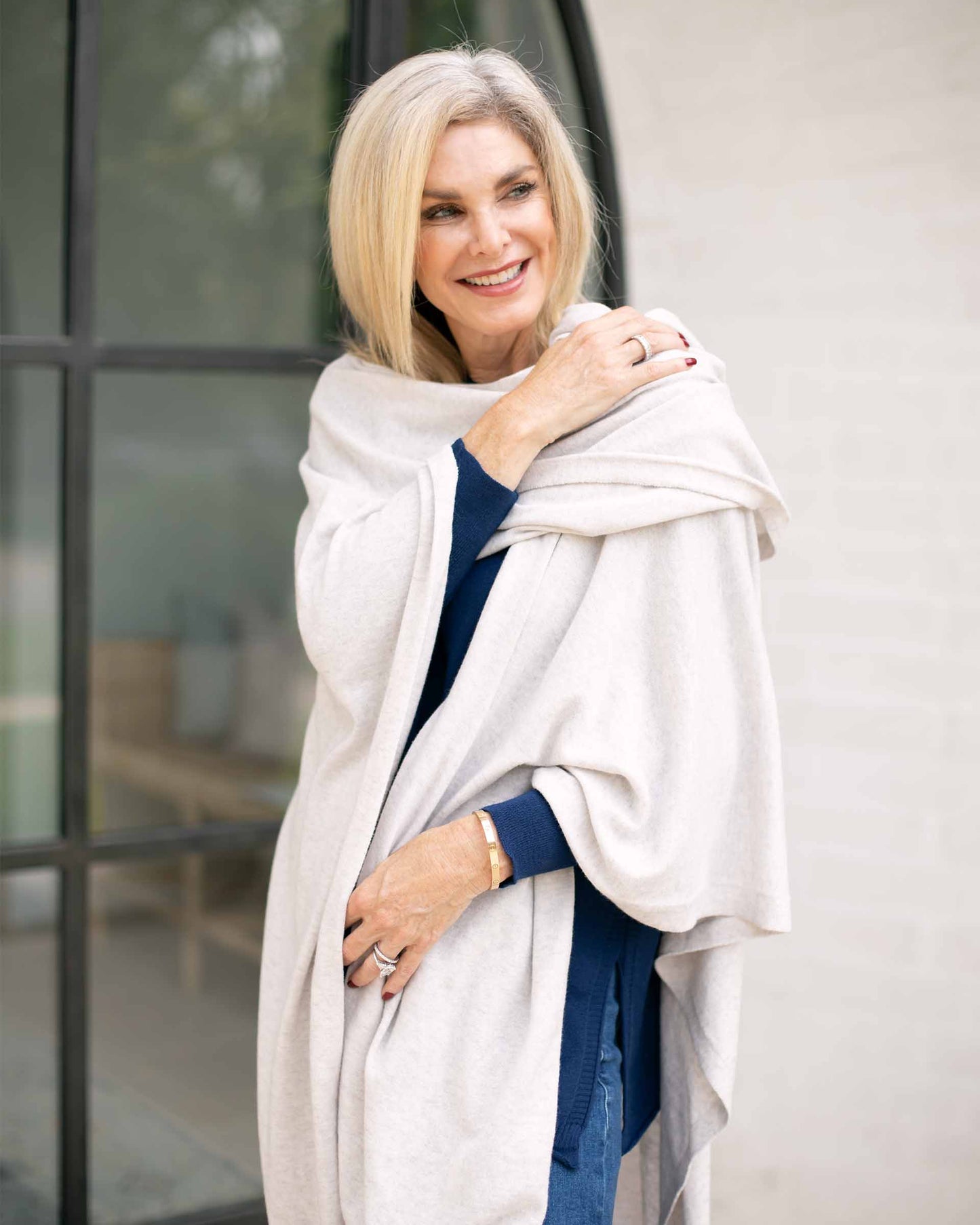 Mersea Cotton/Cashmere Wrap - Cloud