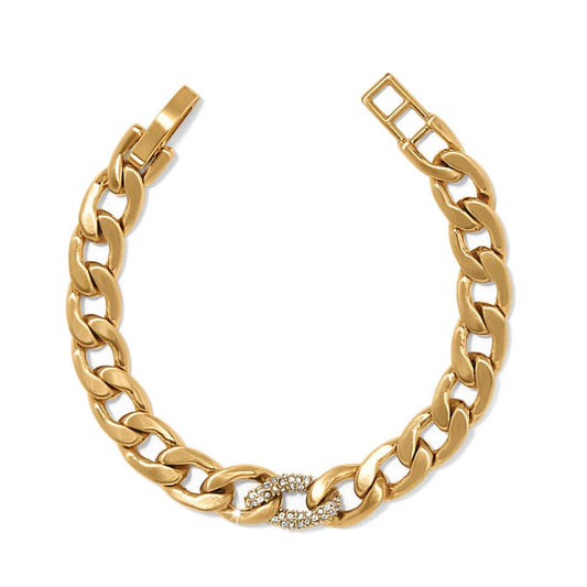 BRIGHTON CLEO PAVE LINK BRACELET - Gold