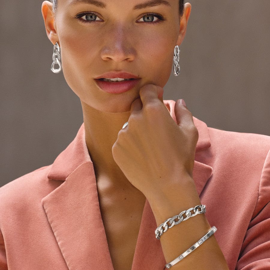 Brighton Cleo Pave Link Bracelet - Silver
