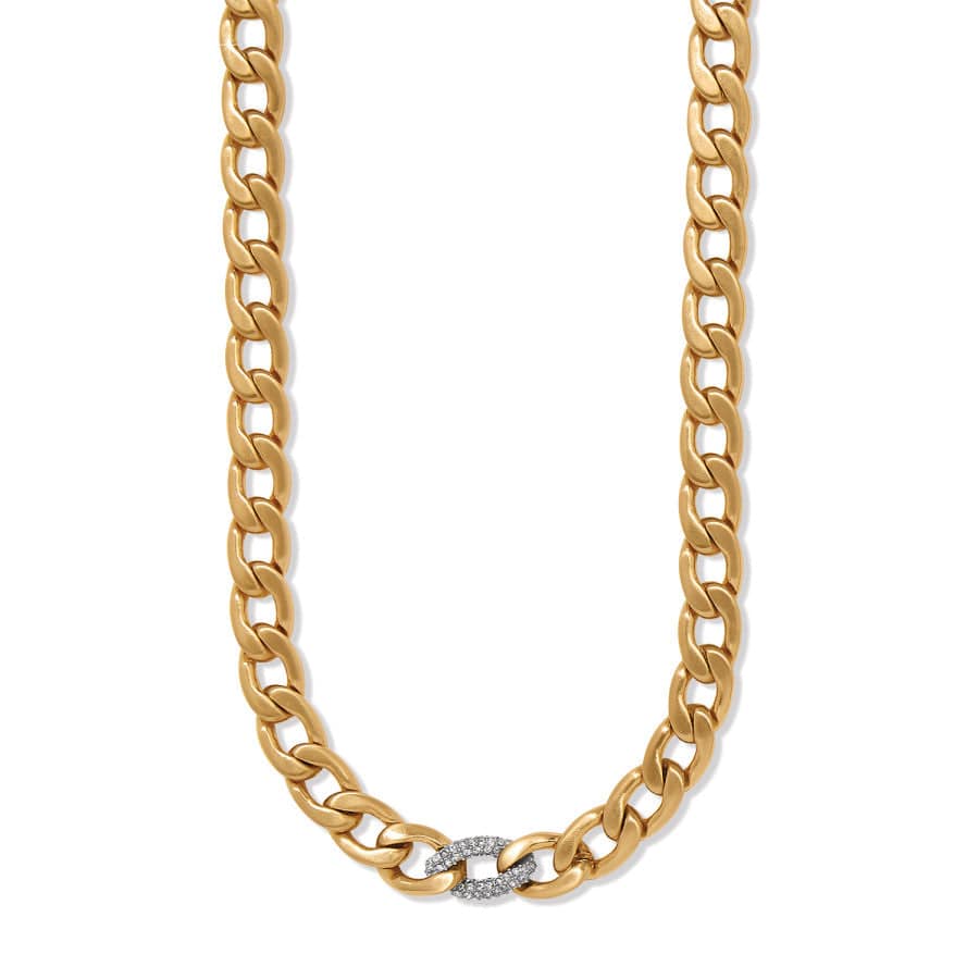 Brighton Cleo Pave Link Necklace - Gold