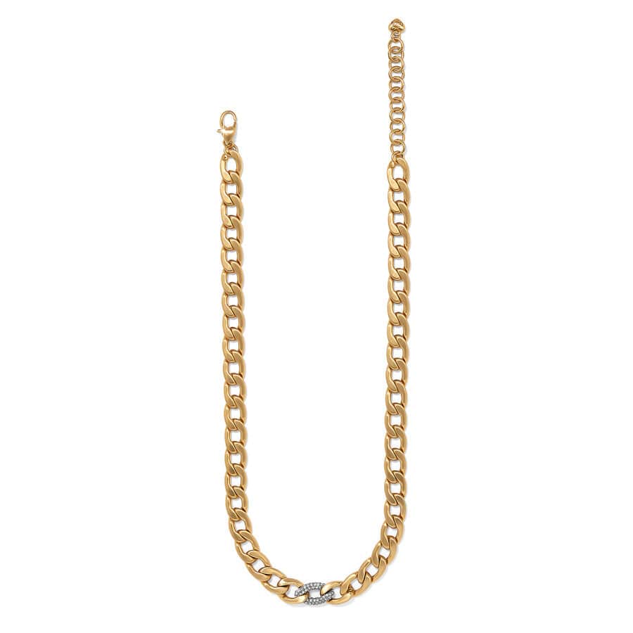 Brighton Cleo Pave Link Necklace - Gold