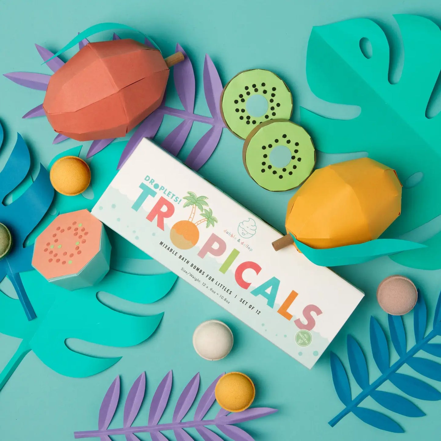 Dabble & Dollop 100% Natural Bath Bombs - Tropical scent