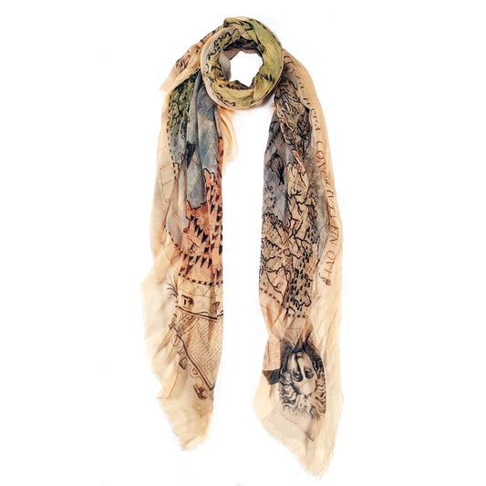 Vintage Map Scarf