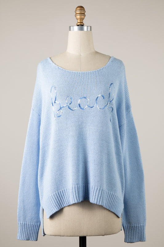 Cursive 'Beach' Knit Sweater