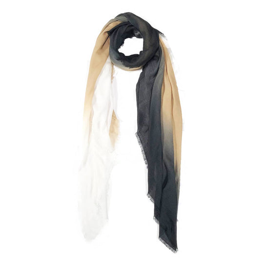 Vintage Dip Dye Scarf - Black/Gold