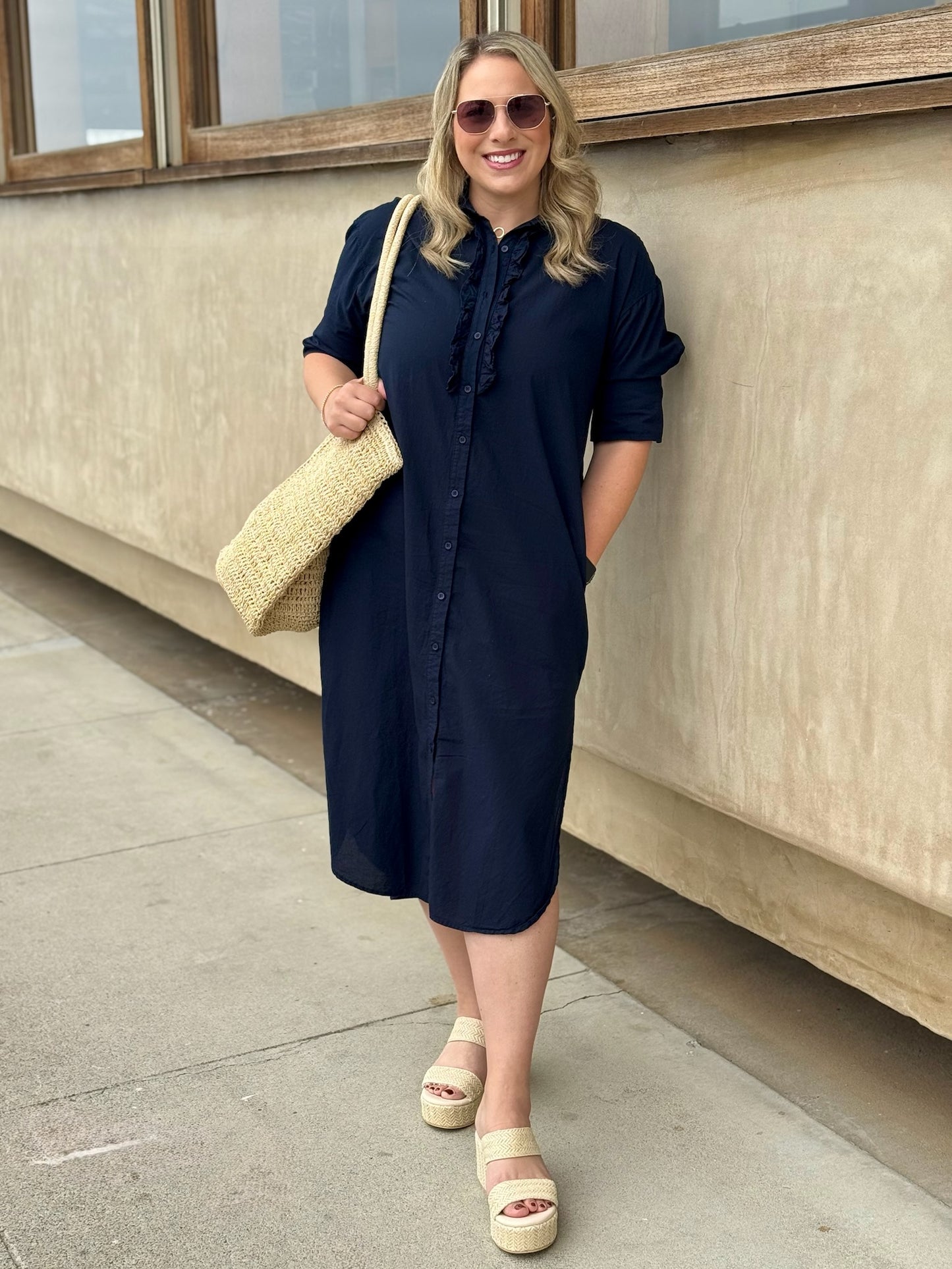 Stateside Voile Shirt Dress