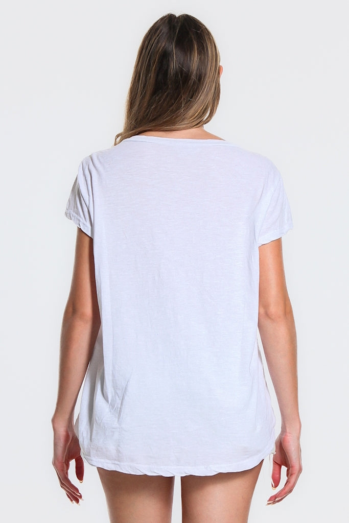 Nola Cotton/Linen V-Neck Top