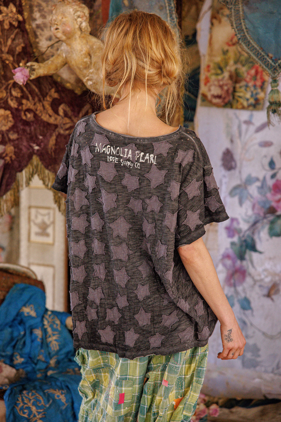 Magnolia Pearl Top 1991 Little Star Applique T