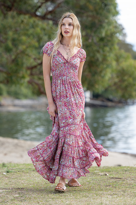 Cienna Rosa Maxi Dress - Cleo