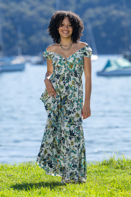 Cienna Rosa Maxi Dress - Kaya