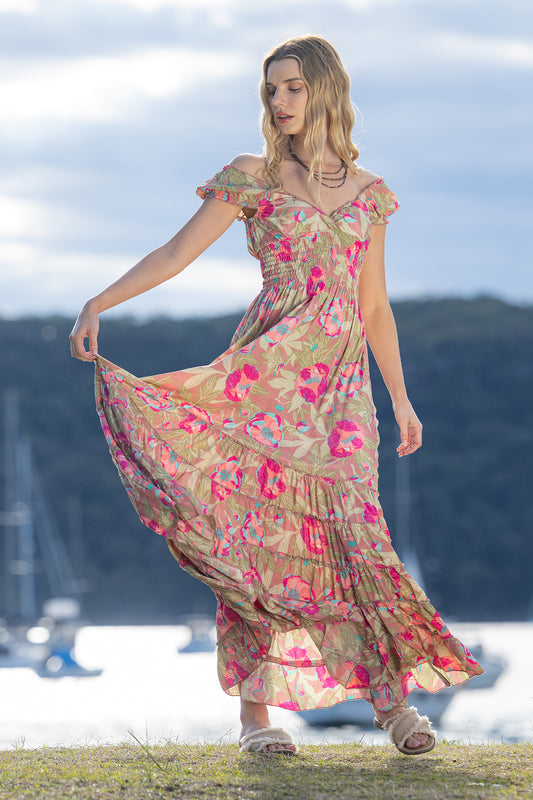 Cienna Rosa Maxi Dress - Bloss