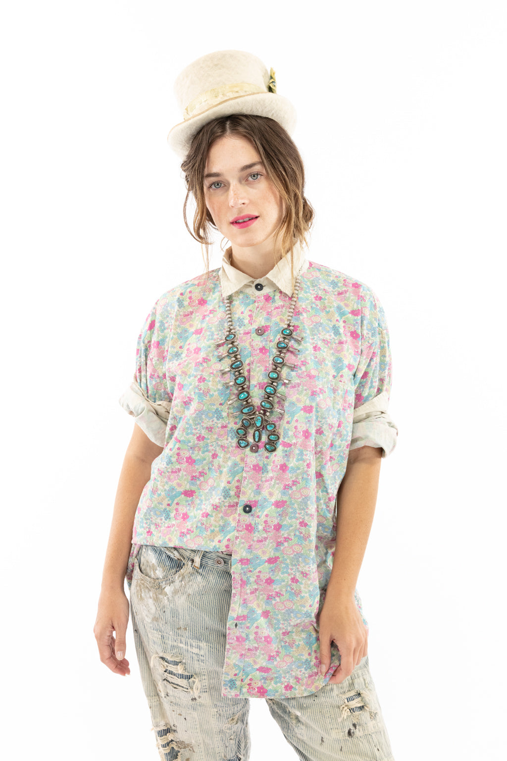 Mag Pearl Top 1040 Boyfriend Shirt