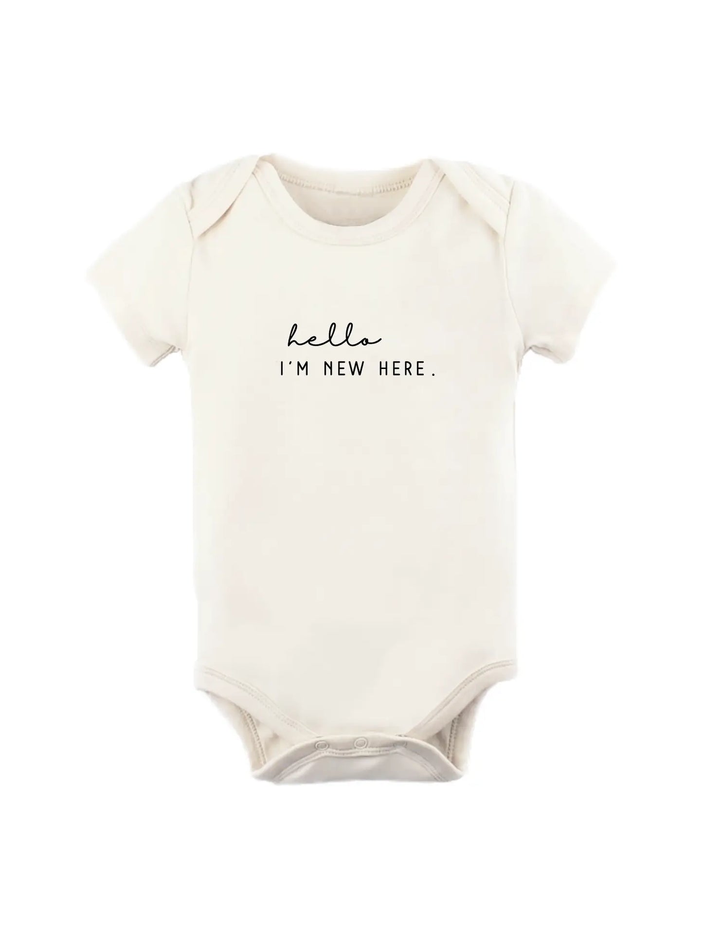 Hello I'm New Here Organic Cotton Onesie